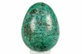 Polished Chrysocolla & Malachite Egg - Peru #255271-1